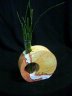 P01Smc.JPG - <p>Vase, Rainbow Sandstein, Höhe 15cm</p><p>€ 19,00 mit Glas</p>